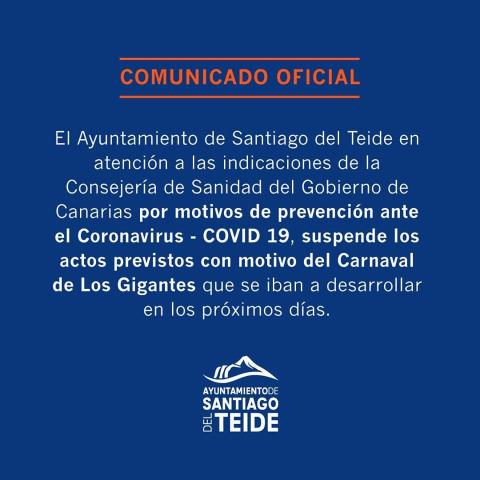 Los Gigantes Carnival SUSPENDED