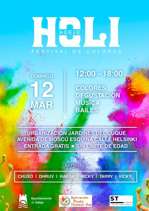 HOLI ADEJE. Festival de colores